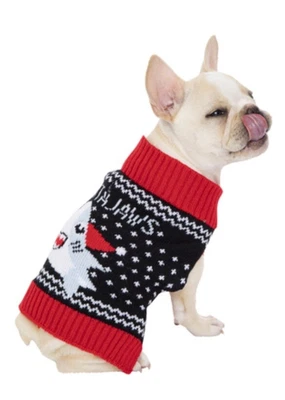 $12.89 • Buy Dog Christmas Sweater Santa Jaws Size Small