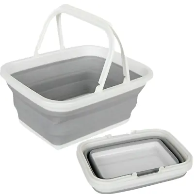 Collapsible Laundry Basket Washing Clothes Bin Foldable Space Saving Mutli Use • £9.19
