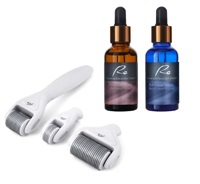 $89.95 • Buy Micro-Needle Face And Body Derma Roller Set With Ceramide + EGF Repair Serums
