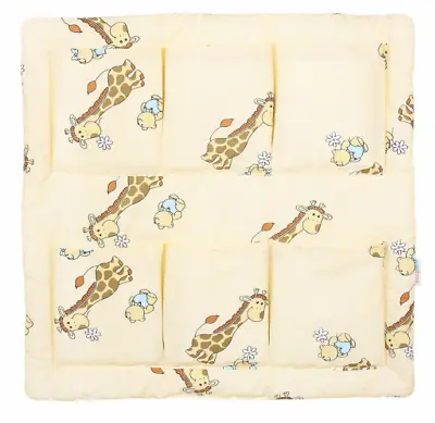 COT TIDY ORGANISER BED NURSERY HANGING STORAGE 6 POCKETS Giraffe Ecru • £9.99