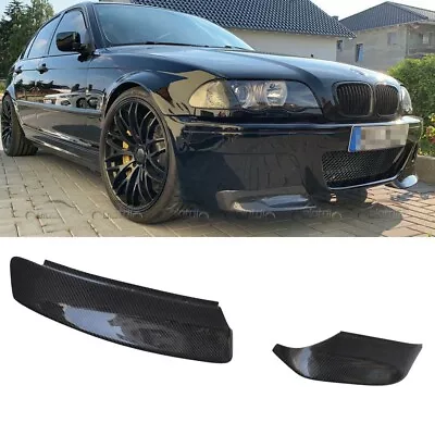 Carbon Fibre Front Bumper Splitters Lip Spoiler For 1998-06 BMW 3 Series E46 M3 • $179.55