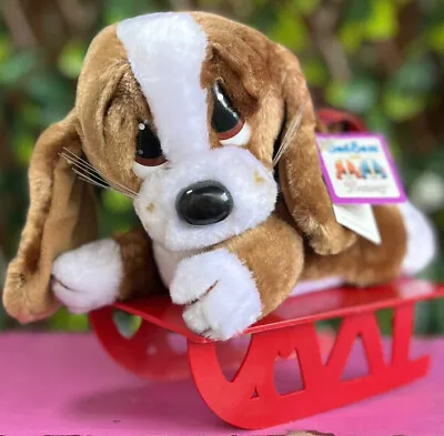 £12.99 • Buy Sad Sam New Old Stock Dog On Sleigh 1980s By Applause TAG