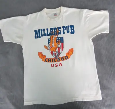 Vtg. Millers Pub Chicago T Shirt Sz. L (single Stitch) • $19.99