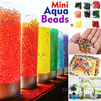 £2.99 • Buy Mini Aqua Beads Crystal Soil Water Gel Ball Wedding Vase Centerpiece Party Decor