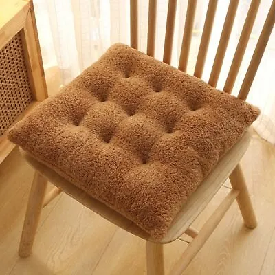 $39.34 • Buy Warm Plush Seat Cushion Rectangle Chair Cushion Furry Chair Pad  Office