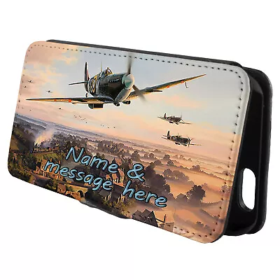 Personalised Fighter Plane IPhone Case Custom Flip Phone Cover Wallet Gift ST460 • £12.95