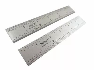 Taytools Rigid Machinist Rules Hardened Spring Steel 4R Graduations 6  To 24  • $5.99