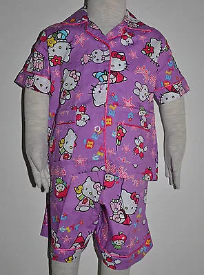 NEW Girl Hello Kitty Summer Pyjamas Pjs Purple Size 234568 • $13