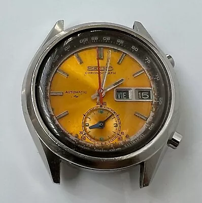 Seiko Chronograph Automatic 7016-7000 Watch Men's VINTAGE Ref 740417 Gold Dial • $220