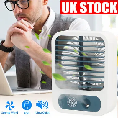 Portable Mini Air Cooler USB Air Conditioner Humidifier Purifier Cooler Fan UK • £13.95