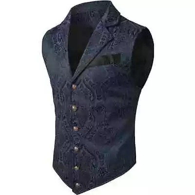   Jacketed Men's Victoria Suit Vest Steampunk Vest Stage Performance Suit • $56