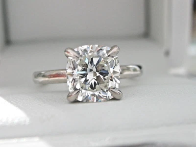 £1595 • Buy 2.21ct Diamond Engagement Ring. Lab Grown Diamond Col G Cl VS2 Cushion Cut IGI
