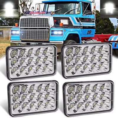 4x For Ford LTL9000 Mustang DOT 4X6  Square LED Headlights High Low Sealed Beam • $47.99