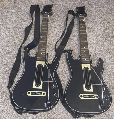 $49.95 • Buy Lot Of 2 Guitar Hero Live Power Wireless Guitars Xbox 360 PS3 Black Gold