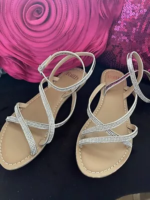 Ladies Faith Dimante Strappy Sandals Size 3 • £10