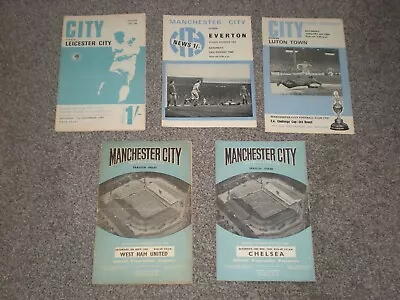 Manchester City Football Programmes 1959 1962 1967 1969 • £1.99