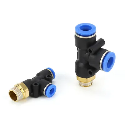 Pneumatic Push In Fittings Air Water Hose Tube Speed Valve Joint Adapters New • $9.99