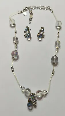 Kirks Folly Pipe Dream Crystal Bubble Necklace & Earrings Set • $74.99