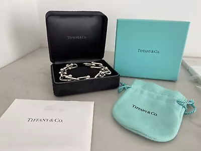 Tiffany & Co Hardware Large Link Bracelet Silver 925 - Large - Original Receipt • $2500