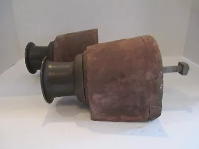 PAIR OF VINTAGE BRONZE SNUBBER SAILBOAT WINCHES Smooth Operating             C57 • $175