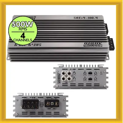 Sundown Audio SAEV.4-100.4 500W RMS Power 4-Channel Class A/B Car Amplifier • $254.99