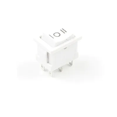 White ON/OFF/ON 6-Pin DPDT 3-Position Snap-In Rocker Switch AC 6A/250V 10A/125V • $5.99