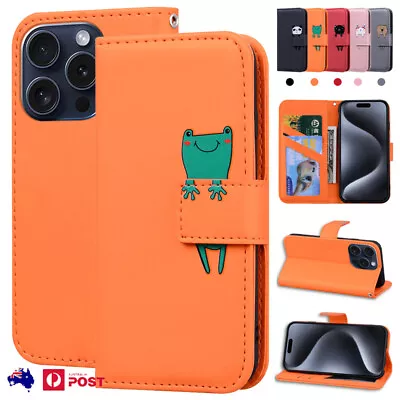 For IPhone 15 14 13 12 11 Pro Max 8 7 6 Plus Cute Leather Flip Cover Wallet Case • $12.69