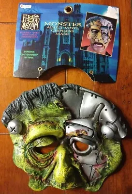 Vintage Disguise Fright Asylum Frankenstein Monster Adult Vinyl Mask Halloween • $19.95