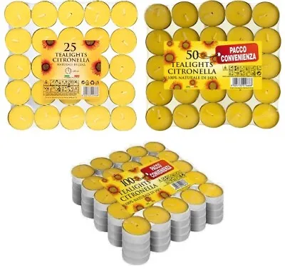 Price's Candles Citronella Tealights Insect Repellent * Pack Of 25 50 Or 100* • £5.99