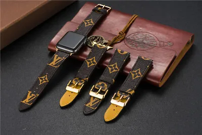 Luxury Leather Watch Band Strap For Apple Watch Series 9/8/7/6/5 45mm 44mm 49mm • $18.99