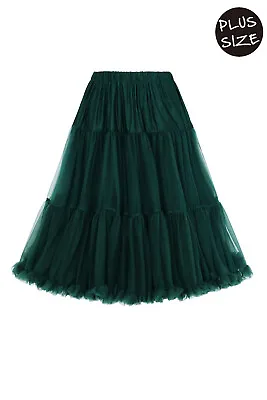 £34.99 • Buy Green Retro 50's Rockabilly Vintage 23  PLUS SIZE Petticoat Skirt BANNED Apparel