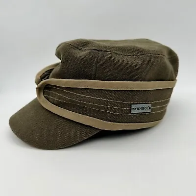 Kangol Vintage Classic Rain Brennan Hat Sports Cap Stripe Plaid Army Green Sz S • $36