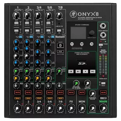 Mackie Onyx8 8-Channel Premium Analog Live Sound Effects FX USB Mixer • $356.86