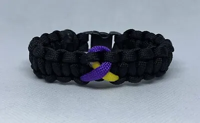 Bladder Cancer Awareness Ribbon Paracord Bracelet **PLEASE SPECIFY WRIST SIZE** • £5.99