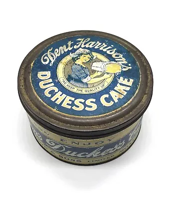 $32 • Buy Vintage DENT HARRISON’S Duchess Cake Circle Antique Tin Can ( Empty Can )