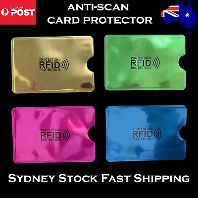 $7.99 • Buy RFID Blocking ID Credit Card Protector Sleeve Holder Cover Anti Scan SYD STOCK