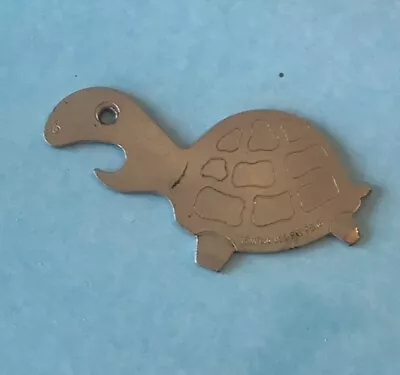 “Just The Cutest” Turtle Advertising Beer Bottle Opener Screw Driver Key Chain • $9.95