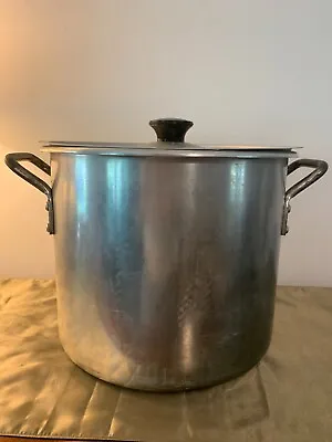 ✨ Vintage Cookware 5 Gallon Stainless Steel Stock Pot With Lid ✨ • $53.99