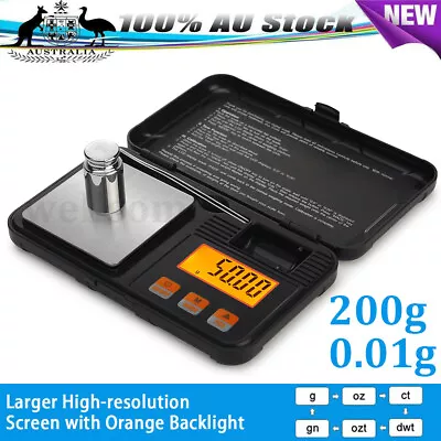 200g/0.01g Mini High Precision Electronic Jewellery Digital Milligram Scales AU • $20.99