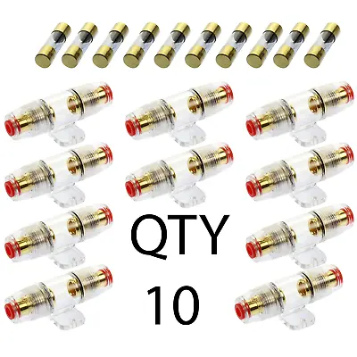 (10) AGU Fuse Holder Fuseholder Voodoo Car Audio 4 6 8 Gauge Inline  80 Amp • $33.99