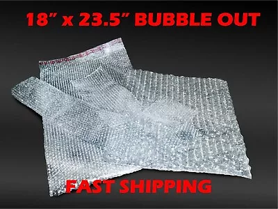 18  X 23.5  POUCHES BUBBLE OUT BAGS CUSHIONING WRAP PROTECTIVE SELF SEAL CLEAR • $12.46