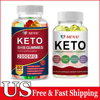 Keto BHB Gummies For Fat Burn ACV Weight Loss Detox Keto Diet Pills 60 Gummy • $10.88