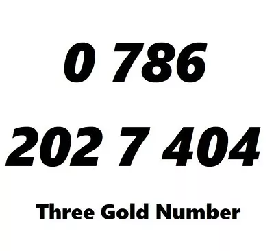 Gold Number Vip Easy Sim Card Mobile Phone Memorable Business List Golden 786 • £37.86