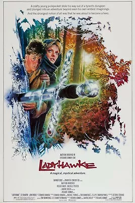 LADYHAWKE RETRO 80s MOVIE POSTER Classic Greatest Cinema Wall Art Print A4 • £3.75