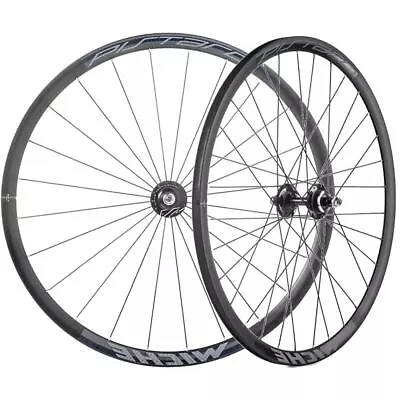 Track Bike Wheelset Miche Pistard Track Clincher Single Speed Black Aluminium • $211.36