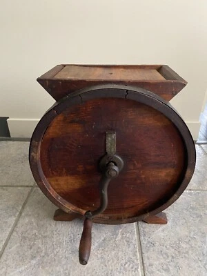 $169.99 • Buy Antique Wooden Hand Crank Butter Churn Works