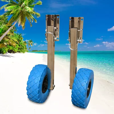 £69 • Buy Easy Fold Boat Launching Wheels Transom For Boat Inflatable Dinghy Blue