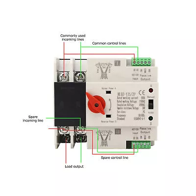 Automatic Transfer Switch 2P ATS Generator Transfer Changeover Switch LIF • £37.21