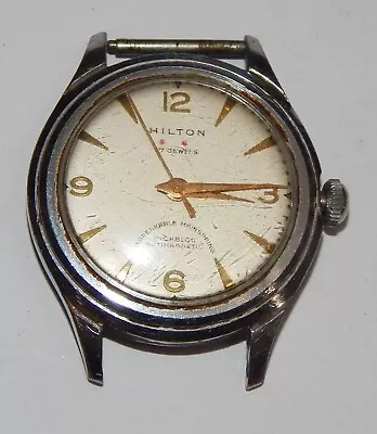 Vintage Men's HILTON Wrist Watch 2 Stars 25 JEWEL Incabloc Antimagnetic TLC • $15