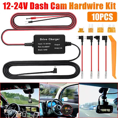 Universal Mini USB Dash Cam Hard Wire Cable Fuse Connector 12V-24V To 5V Car DVR • $12.98